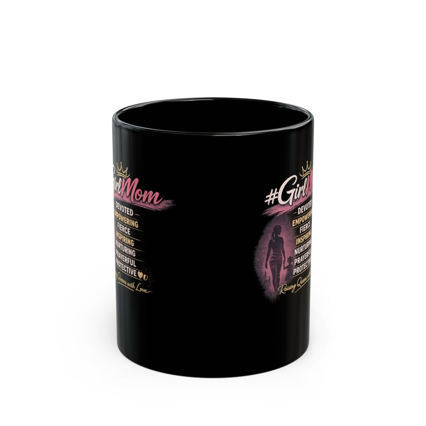 #GirlMom Black Coffee Mug — Devoted, Empowering Mom Gift (11oz & 15oz)