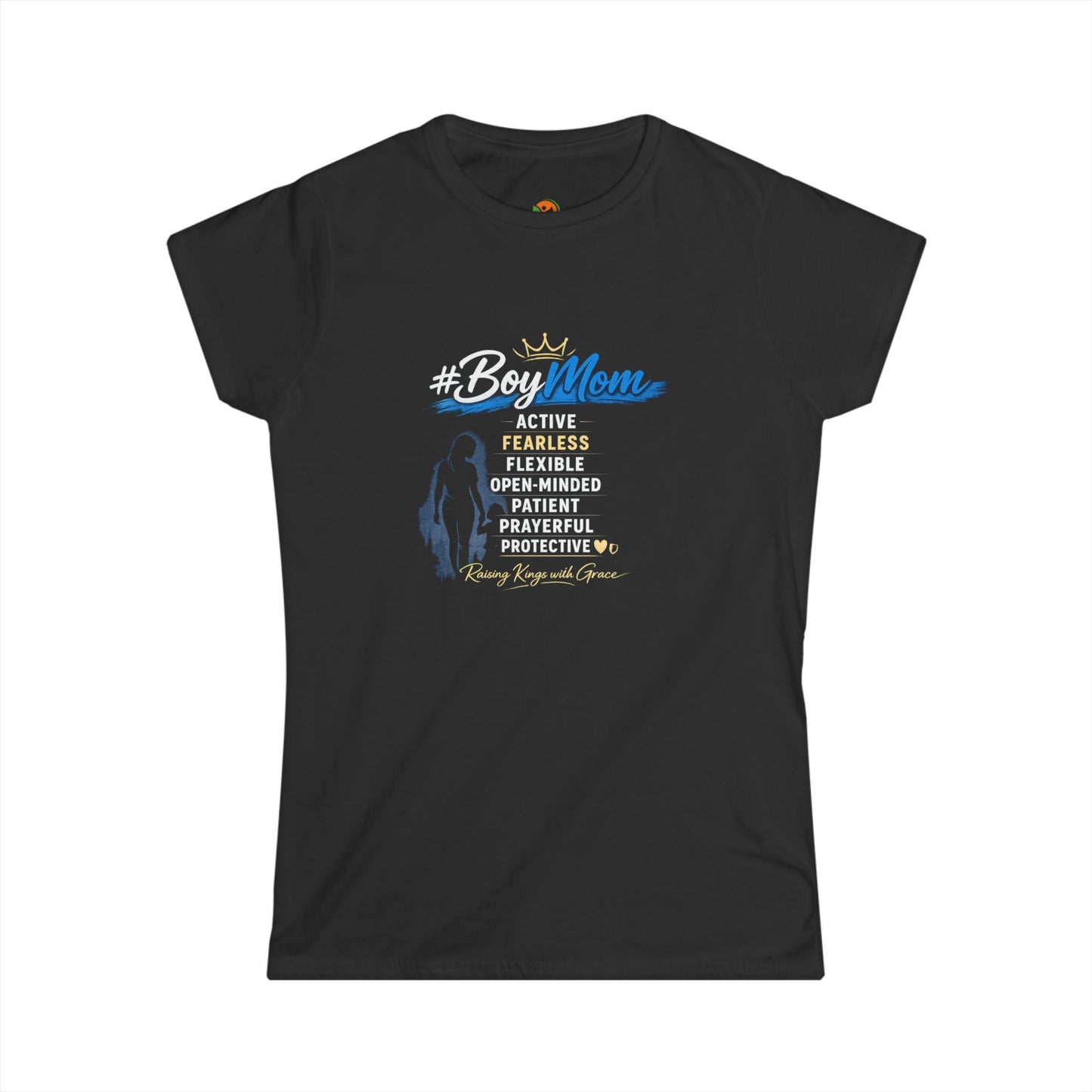 #BoyMom Tee — Inspirational Mom Shirt Listing (Active • Fearless • Protective)