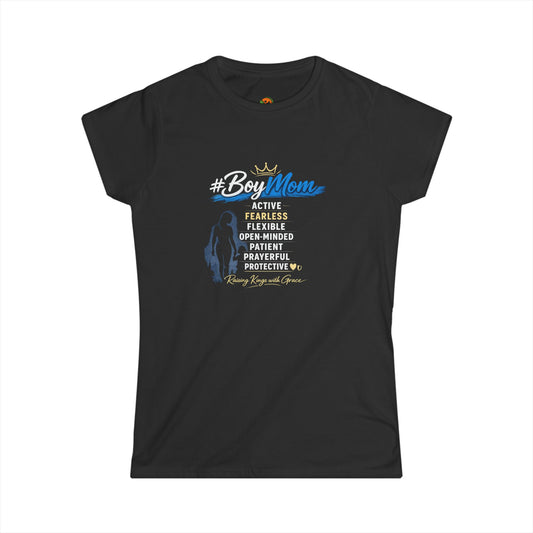 #BoyMom Tee — Inspirational Mom Shirt Listing (Active • Fearless • Protective)